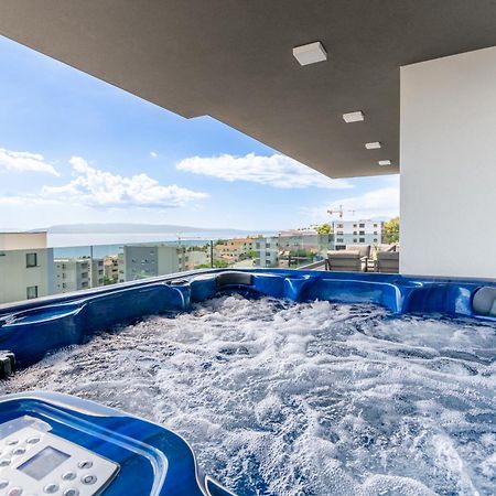 Lux Penthouse Panoramic View With Jacuzzi Lägenhet Makarska Exteriör bild